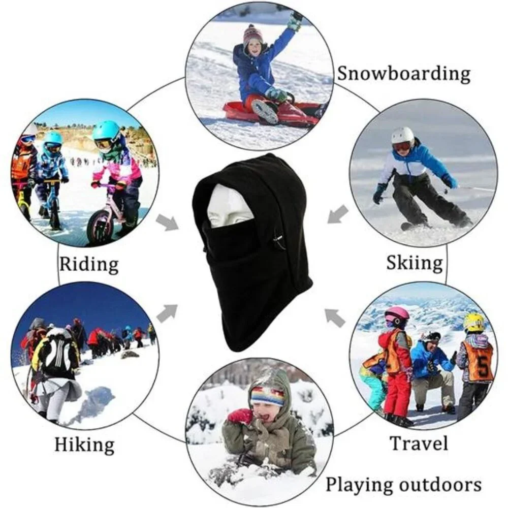 Kids Winter Hats Balaclava Ski Mask Windproof Warm Adjustable with Fleece Lining